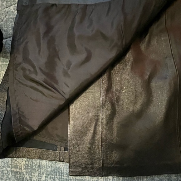 Vintage 90s 100% Leather Skirt - Picture 4 of 5